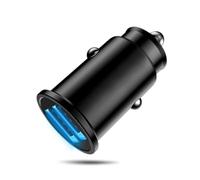 MMOBIEL Car Charger Adapter Dual USB -Compact Thumb Size 2.0 Cigarette Lighter Phone 5V/2.4A/24W Charger -Compatible with iPhone 17/16/15/14, iPad, Samsung S26/S25/S24/S23, Xiaomi, Huawei, Oppo -Black