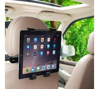 MMOBIEL Car Tablet Holder - Car Headrest Mount Tablet Compatible with All 7-11 Inch Screens - For iPad, Galaxy Tab and more - Car Back Seat Stand Cradle - Universal 360 Rotating - Black