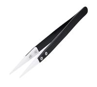 MMOBIEL Ceramic Tips Soldering Tweezers Heat Resistant 1600c / 3000F Non-Conductive for Electronics Repairs, Jewellery, Computers, Laboratory Work etc.