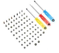 MMOBIEL Complete Full Screw Set Compatible with iPhone 7 4.7 Inch with 2 of Each Pentalobe Screw Color Incl. 4 Screwdrivers