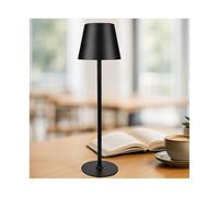 MMOBIEL Cordless Table Lamp Rechargeable Metal LED Lamp with Touch Control, 3-Color Stepless Dimming, USB-C Charging, 5200mAh Battery for Bedroom, Restaurant, Bar, Patio, Indoor/Outdoor - Black