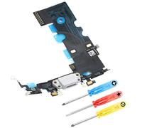 MMOBIEL Dock Connector Compatible with iPhone 8 Series - Charging Port Flex Cable - Headphone Port/Microphone/Antenna Replacement - Incl. Screwdrivers - White