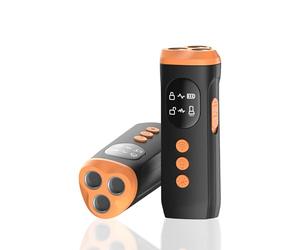 MMOBIEL Dog Bark Deterrent Device Ultrasonic Anti Barking Device for Dogs with Beep, LED Flashlight & Display - Rechargeable Bark Silencer with Safety Lock - Indoor/Outdoor Use - Black