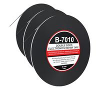 MMOBIEL Double Sided Adhesive Tape 4mm 50m Roll (164ft) Black Ultra Strong Mounting Tape for LCD Screen Repair, Smartphone Tablet Laptop Glass Fix (Pack of 3)