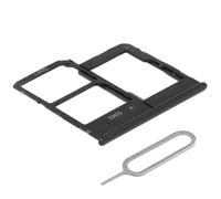 MMOBIEL DUAL SIM Card Slot Tray Holder Replacement Compatible with Samsung Galaxy A20e 2019 - Incl. SIM Pin - Black