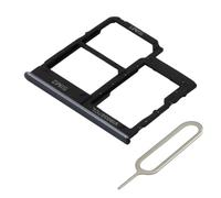 MMOBIEL DUAL SIM Card Slot Tray Holder Replacement Compatible with Samsung Galaxy A40 2019 - Incl. SIM Pin - Black
