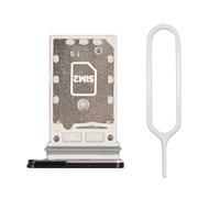 MMOBIEL DUAL SIM Card Slot Tray Holder Replacement Compatible with Samsung Galaxy S22 5G - 6.1 inch - 2022 - Incl. Rubber Gasket and Sim Pin - Black