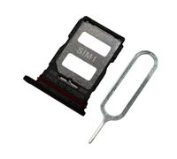 MMOBIEL Dual SIM Card Slot Tray Holder Replacement Compatible with Xiaomi 12T - Incl. Rubber Gasket and Sim Pin - Black