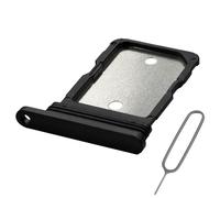 MMOBIEL Dual SIM Card Tray Compatible with Google Pixel 7a - SIM Slot Tray Holder - Dual SIM Holder Replacement - Incl. SIM Card Removal Tool and Waterproof Rubber Ring - Black