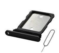 MMOBIEL Dual SIM Card Tray Compatible with Google Pixel 8a - SIM Slot Tray Holder - Dual SIM Holder Replacement - Incl. SIM Card Removal Tool and Waterproof Rubber Ring - Black