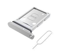 MMOBIEL Dual SIM Card Tray Compatible with Samsung Galaxy S25 Edge - Slot Tray Holder - Dual SIM Card Holder Replacement - Incl. Removal Tool and Waterproof Rubber Ring - Silver