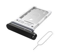 MMOBIEL Dual SIM Card Tray Compatible with Samsung Galaxy S25 / S25 Plus - Slot Tray Holder - Dual SIM Card Holder Replacement - Incl. Removal Tool and Waterproof Rubber Ring - Black