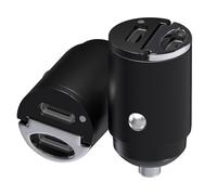 MMOBIEL Dual USB-C Car Charger Adapter [2 Pack]- 45W Cigarette Lighter USB Charger Fast Charging - Ultra Compact Car Phone Charger - USB Charger for iPhone 16 15 14 13 Pro Max, Samsung S25 S24 S23 S22