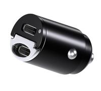 MMOBIEL Dual USB C Car Charger Adapter - 45W Cigarette Lighter USB Fast Charging - Ultra Compact Car Phone Charger - USB Charging Compatible with iPhone 17 16 15 14 13 Pro Max, Samsung S25 S24 S23 S22