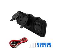 MMOBIEL Dual USB Charger for Car, Boat, Truck, Caravan, Tractor - Cigarette Lighter Socket Splitter with LED indicator - Waterproof Dual USB Charger Socket Panel - Power Outlet 12V-24V Output 5V 2.1A