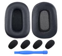 MMOBIEL Ear Pads Replacement and Microphone Foam for BlueParrott B450-XT, B450XT, S450-XT, S450XT Headset Memory Foam and Protein PU Ear Pad Cushions - Noise Isolation Earpads Replacement - Black