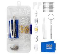 MMOBIEL Eyeglass Nose Pads [27 Pairs] - Soft Silicone Screw-in Nose Pads with Repair Tool Kit (Screws, Screwdriver, Tweezer, Cleaning Cloth) - Replacement for Eyeglasses & Sunglasses