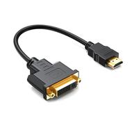 MMOBIEL HDMI to DVI Cable Adapter - Bi-Directional - Female DVI-I Dual Link to Male HDMI - Cable Converter Supports Monitor, PC, TV, Gaming, Projector - 1080p Full HD 60Hz - Gold Connector 1ft / 0.3m