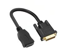 MMOBIEL HDMI to DVI Cable Adapter - Bi-Directional - Male DVI-D Dual Link to Female HDMI - Cable Converter Supports Monitor, PC, TV, Gaming, Projector - 1080p Full HD 60Hz - Gold Connector 1ft / 0.3m