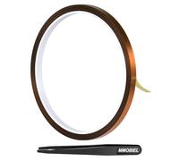 MMOBIEL Heat Tape for Sublimation & Electronics Polyimide Tape 0.25" x 100ft (6mm x 30m) - High Temp up to 536°F, ESD Tweezer Included - for Heat Press, 3D Printing, Soldering, HVAC