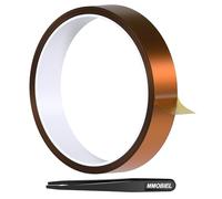 MMOBIEL Heat Tape for Sublimation & Electronics Polyimide Tape 1" x 100ft (25mm x 30m) - High Temp up to 536°F, ESD Tweezer Included - for Heat Press, 3D Printing, Soldering, HVAC