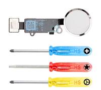MMOBIEL Home Button compatible with iPhone 7/7 Plus/iPhone SE 2022 / SE 2020/8 (White/Silver) with Flex Cable incl 3x Screwdrivers