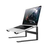 MMOBIEL Laptop Stand Tall - Riser 10 to 18 inches - Ventilated Laptop Holder Universal - Stand for Desk Compatible with MacBook, Notebook, ASUS and more - Incl. Tools - Black Aluminum