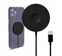 MMOBIEL Magnetic Wireless Charger 15W Compatible with MagSafe iPhone 17/16/15/14 Series, AirPods 3/2/Pro, Apple Watch All Series, Samsung Galaxy Buds, S25/S24/S23/S22/Note - USB C - 3.3 Foot-Black