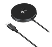 MMOBIEL Magnetic Wireless Charger 15W Qi2 Certified - Wireless Charging Pad for MagSafe iPhone and Samsung - Charging Station for AirPods and Galaxy Buds - Qi2 Fast Charger - Black