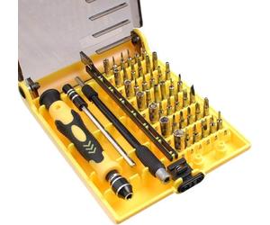 MMOBIEL Mini Screwdriver Repair Set 45 in 1 for Laptop, Smartphone, Tablet, PC, Computer, Console and More - Magnetic Small Precision Screwdriver Kit - Torx Bit Tool Set - 6089C