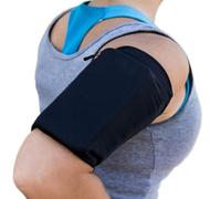 MMOBIEL Phone Holder for Running Stretchable - Size S - Armband up to 8 inch Arm Circumference - Sports Armband Phone Holder with Zip for Running, Cycling and other Sports for all Phones - Black