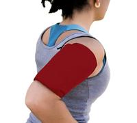 MMOBIEL Phone Holder for Running Stretchable - Size XL - Armband 15-19 in. Arm Circumference - Sports Armband Phone Holder with Zip for Running, Cycling and Other Sports for All Phones - Dark Red