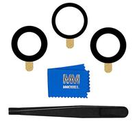 MMOBIEL Rear Camera Glass Lens Compatible with iPhone 12 Pro 2020 Camera Glass with Double Sided Adhesive Tweezers and Cloth Included - Black
