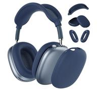 MMOBIEL Silicone Case Cover for AirPods Max Headphones Silicone Ear Pad Case Cover, Ear Cups Cover, Headband Cover - Anti-Scratch Soft Protector - Blue