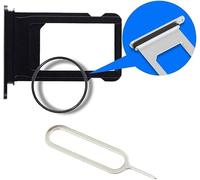 MMOBIEL SIM Card Slot Tray Holder Replacement Compatible with iPhone X - 5.8 inch - 2017 - Incl. Rubber Gasket and Sim Pin - Black