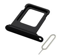 MMOBIEL SIM Card Tray Compatible with iPhone 15/15 Plus - SIM Slot Tray Holder - SIM Holder Replacement - Incl. SIM Card Removal Tool And Waterproof Rubber Seal Ring - Black