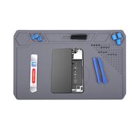 MMOBIEL Soldering and Repair Mat Silicone - 35 x 22 cm Heat-Resistant up to 500°C (932°F) -Workbench Mat for Soldering, Cell Phone and Electronics - Silicone Soldering Mat with Heat Insulation - Grey