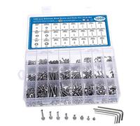 MMOBIEL Stainless Steel Screws Nuts 1080 Pcs - M2 M3 M4 - Hex Socket Assortment Kit - Head Cap Screws Nuts and Washers - Precise Metric Screws - Incl. Wrenches