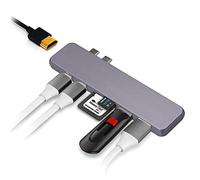 MMOBIEL USB C Hub Type C Hub Adapter Compatible with MacBook Pro/Air, iMac, Mac Mini - TF/SD Card Reader, 2x USB 3.0 Ports, 4K HDMI Output, 2x USB C Data Slot - 7 Ports