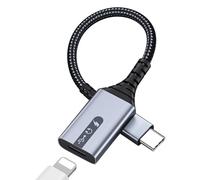 MMOBIEL USB-C to 8 Pin Adapter Compatible with Lightning Female to USB-C Male Converter for Audio, Charging & Data Transfer-Headphone Cable - One Direction Only - for iPhone 17 16, iPad, MacBook etc