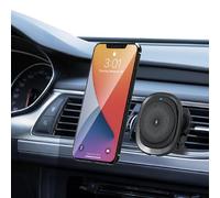 MMOBIEL Wireless Car Charger Compatible with MagSafe Mount - 15W Magnetic Phone Holder Wireless Hands Free - Phone Charger for Car Air Vent Clamp - Compatible with iPhone 16/15/14/13/12