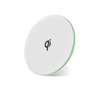 MMOBIEL Wireless Charger 15W Qi Charging - Wireless Charge Pad Compatible with iPhone and Samsung - Charging Pad Also Compatible with AirPods and Galaxy Buds - Qi Fast Charger - White