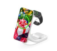 MMOBIEL Wireless Charging Station Compatible with iPhone, Apple Watch and AirPods - 3-in-1 Wireless Charger Stand 18W - Magnetic Fast Charging Dock Compatible with Qi Magsafe - White