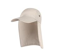 MMOOVV Sporty Sun Hat with Neck Protection, Outdoor Hat, Breathable and Water-Repellent, beige, One Size