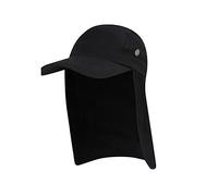 MMOOVV Sporty Sun Hat with Neck Protection, Outdoor Hat, Breathable and Water-Repellent, black, One Size