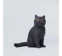 MMOS X JXK 1/6 British Shorthair Cat Healing Statue Realistic Felidae Animal Model Home Decoration Birthday Gift for Cat Lovers