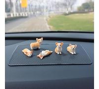 MMOS X JXK 5 Pack Corgi Figurines Corgi Miniature Mini Corgi Cake Topper Corgi Ornament Decoration Ideal Gifts for Women Mom Birthday