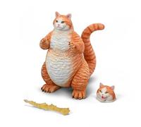 MMOS X JXK Catzilla Statue for Home Decor, Meowzilla Statue Durable Polyresin with Intricate Details, Catzilla Sculpture Art Funny Cat Gift for Animal Lovers