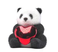 MMOS X JXK Chinese Panda Statue, Adorable Panda Cub Holding Love, Gift for Family and Freinds