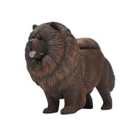MMOS X JXK Chow Chow Dog Statue Dog Figurine for Desktop Decor Durable Polyresin with Intricate Details Gifts for Women Mom Birthday